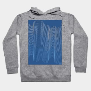 Blue Contour Waves Hoodie